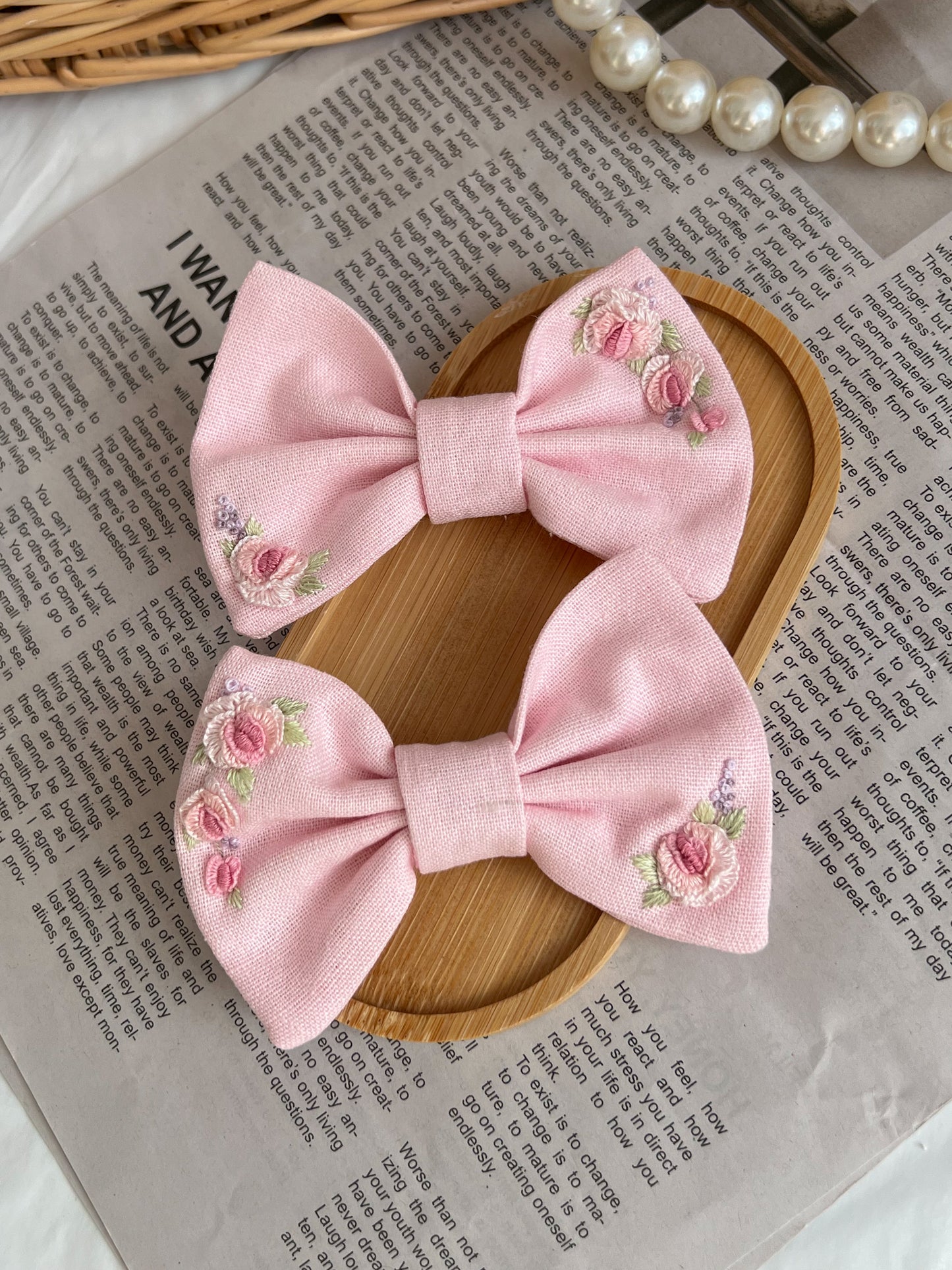 Set Agrafe 💗 Rosy Bloom