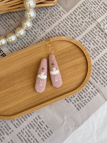 Clamă brodată «Ballerina Rose»