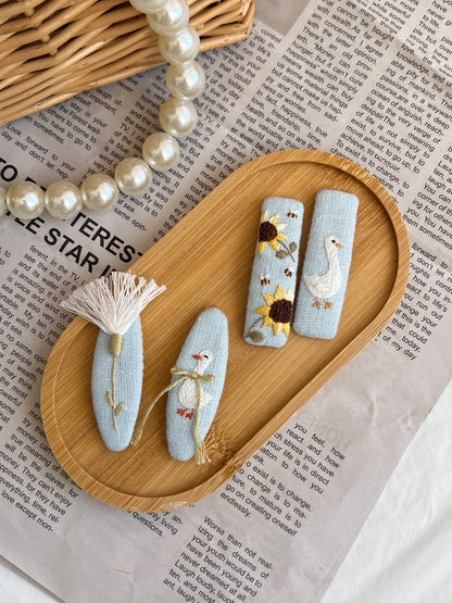 Clame brodate «Denim Garden»