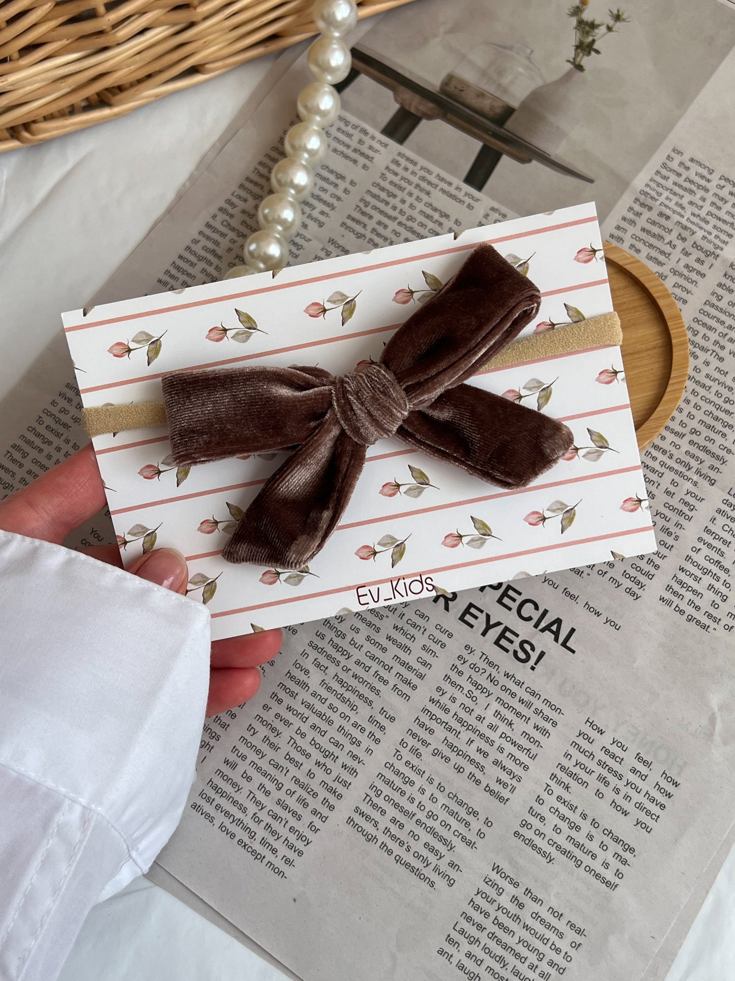 Bentiță pe elastic “Chocolate Velvet”