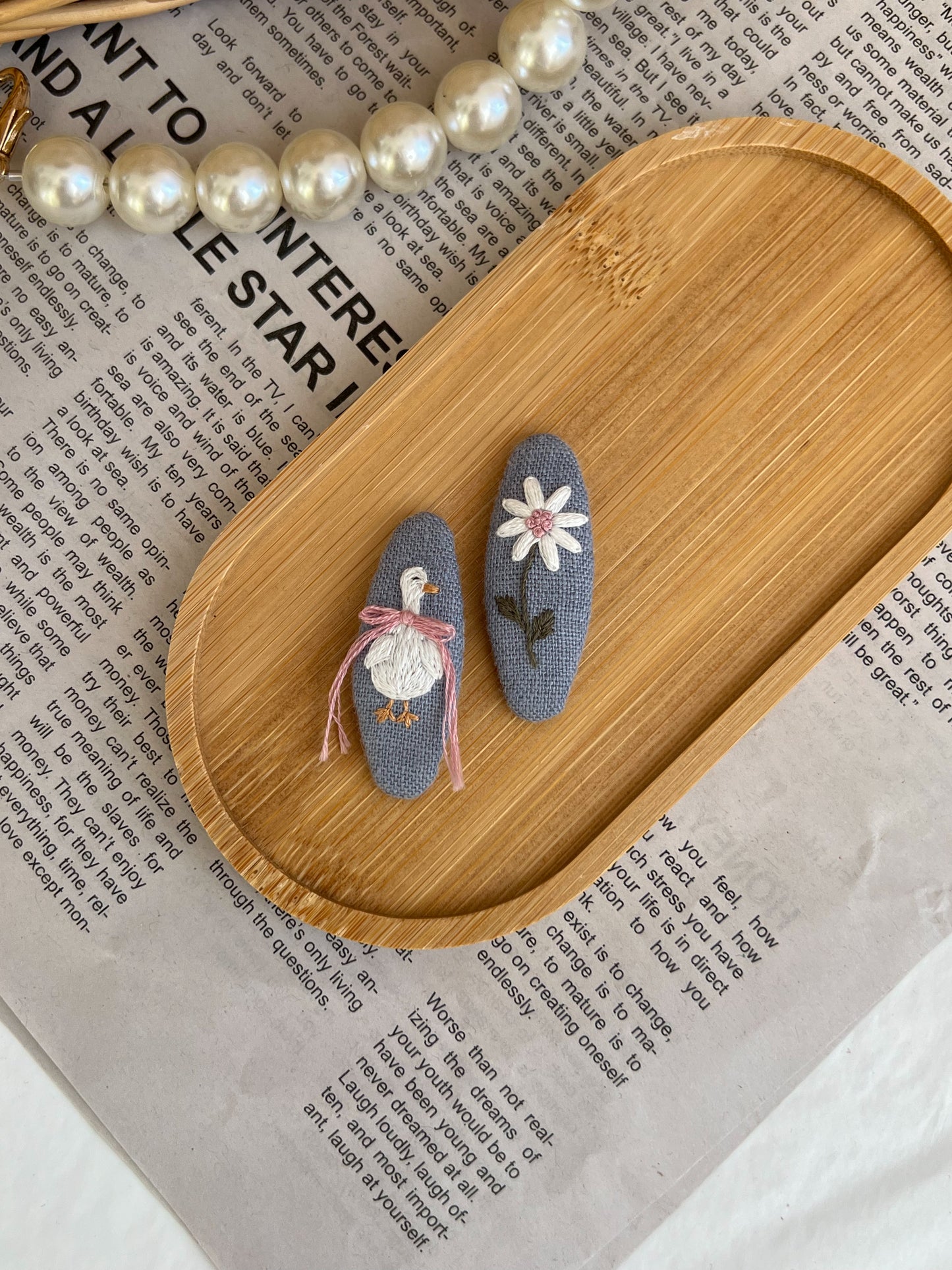 Set clame brodate «Pastel Garden»