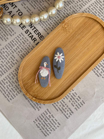 Set clame brodate «Pastel Garden»