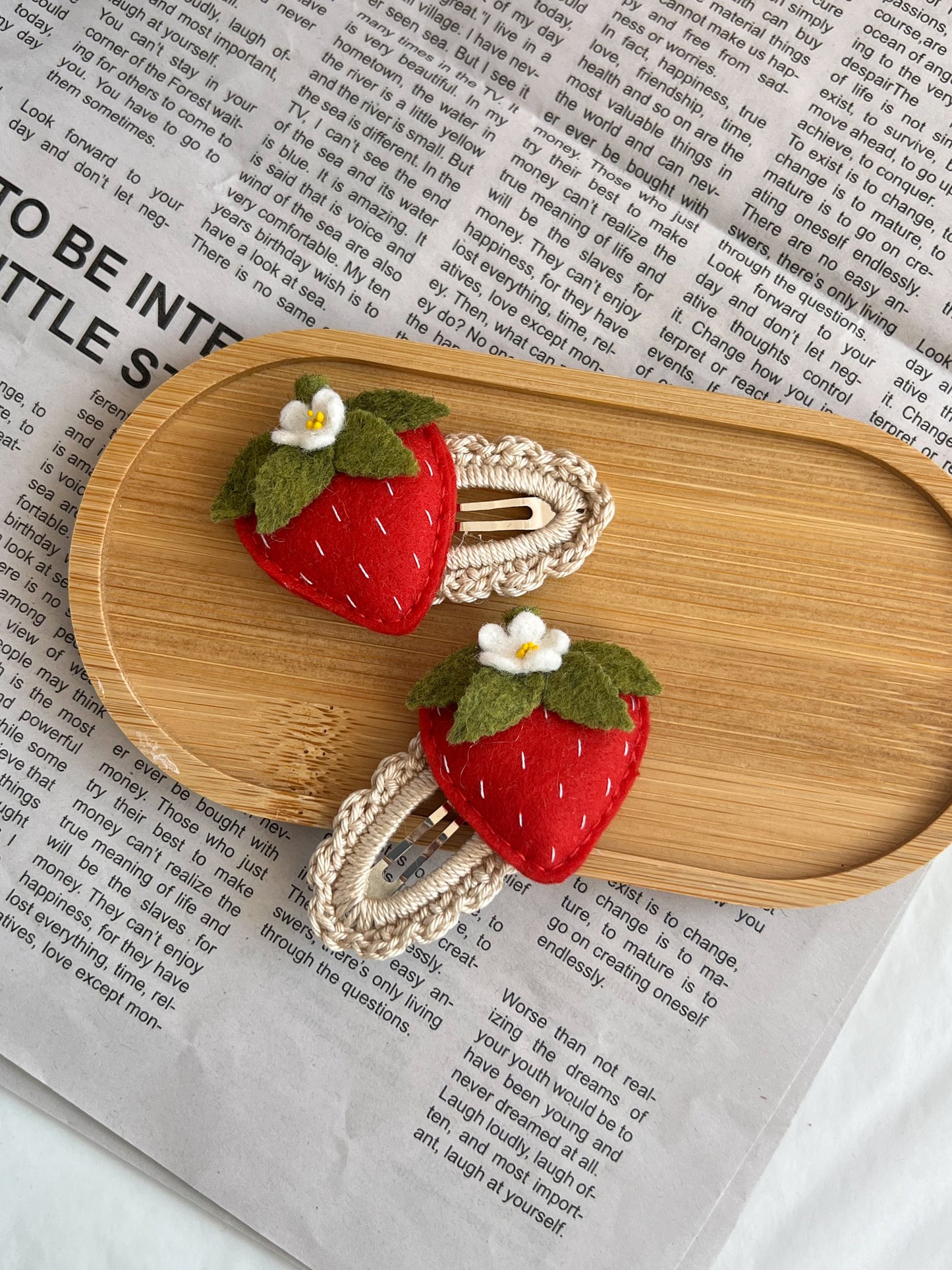 Agrafe Croșetate — Strawberry