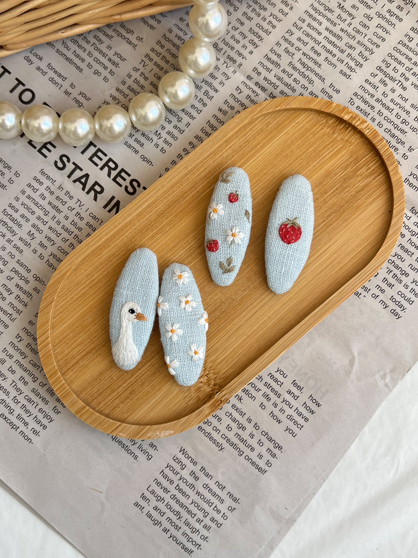 Clame brodate «Denim Garden»