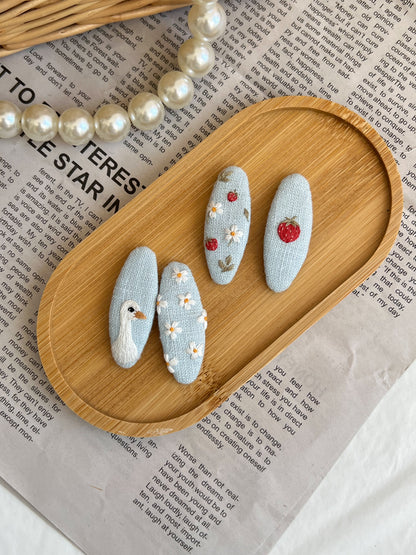 Clame brodate «Denim Garden»