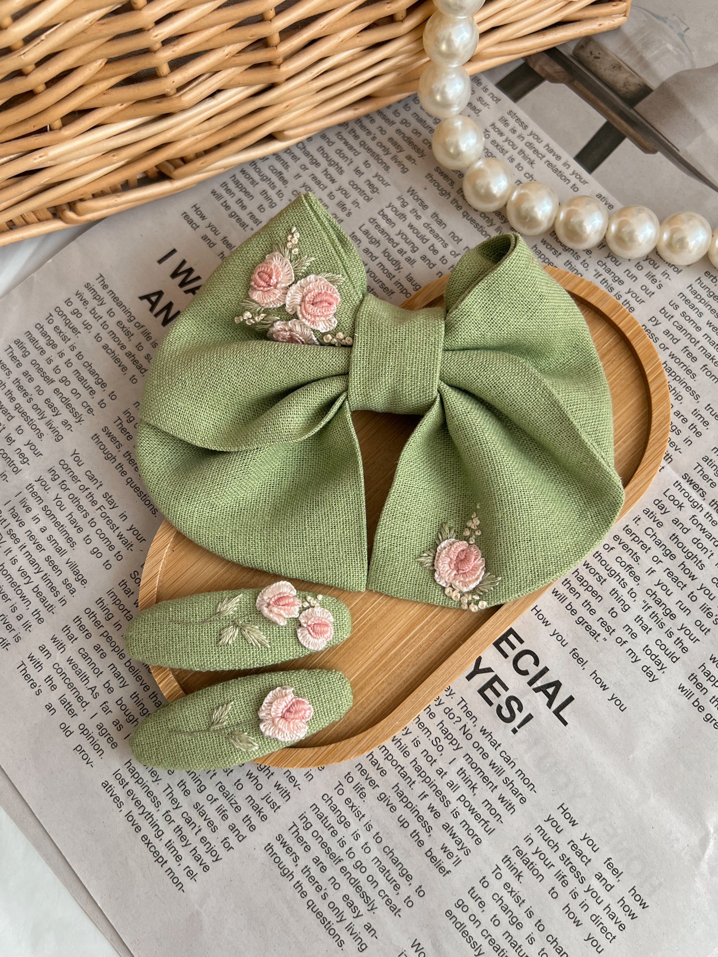 Set Agrafe 🍃 Green Charm