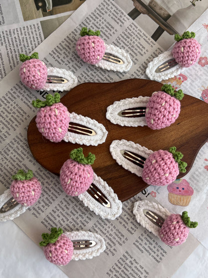 Agrafe „Strawberry” — croșetate