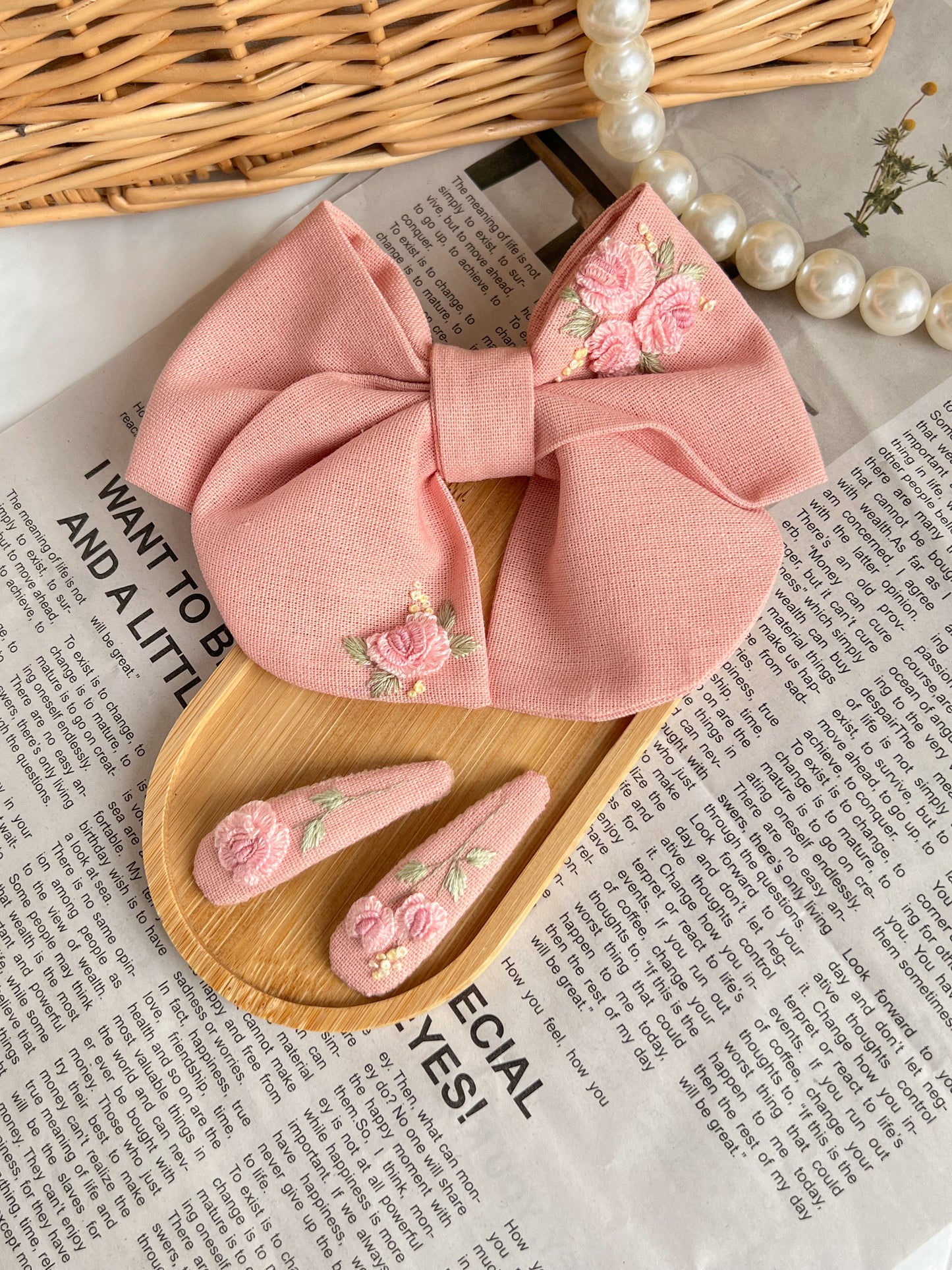 Set Agrafe 💗 Blush Garden