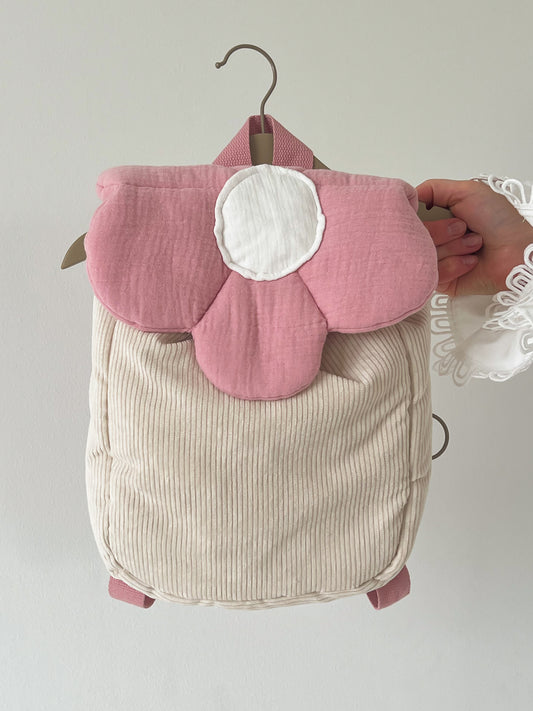 Rucsac Floare — Roz Pudră & Crem