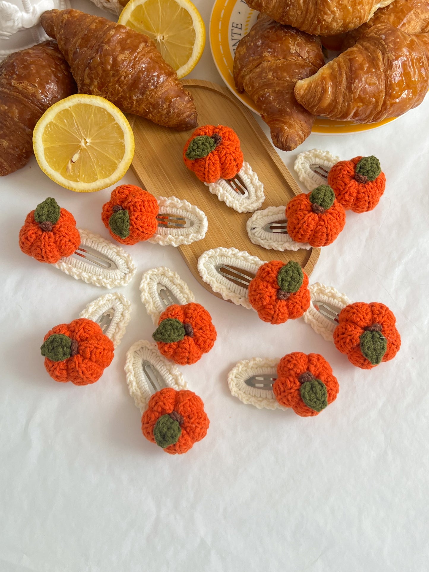 Agrafe Croșetate — Pumpkin