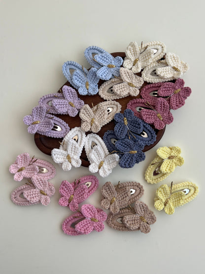 Agrafă Fluture Croșetat – Pastel