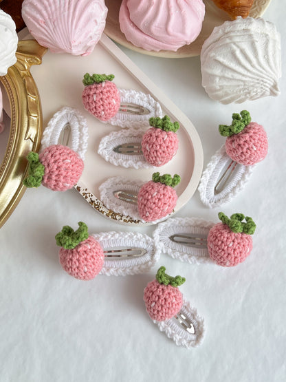 Agrafe „Strawberry” — croșetate