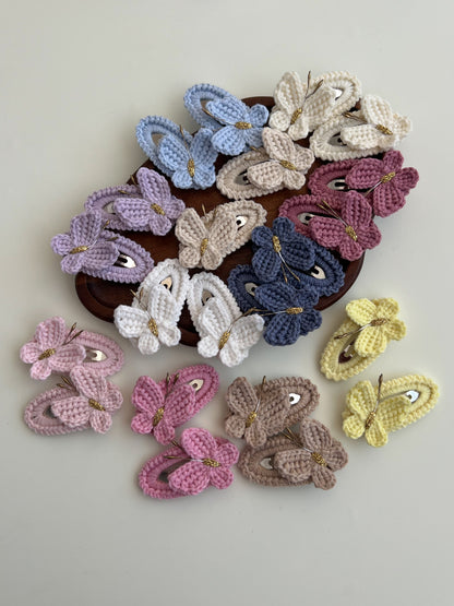Agrafă Fluture Croșetat – Pastel