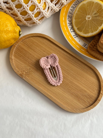 Agrafă 🎀 Fundită Croșetată