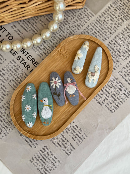 Set clame brodate «Pastel Garden»