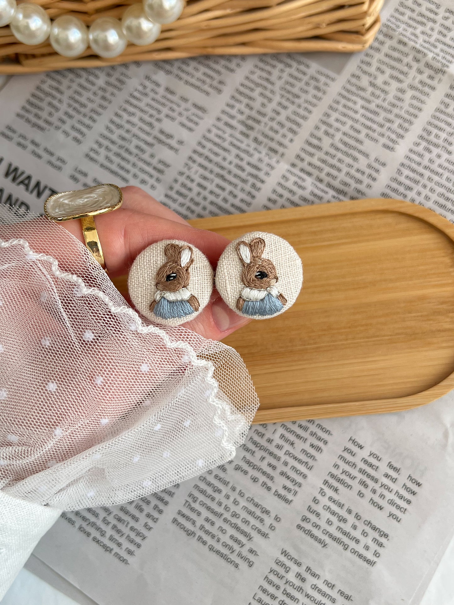 Set elastice brodate «Bunny»