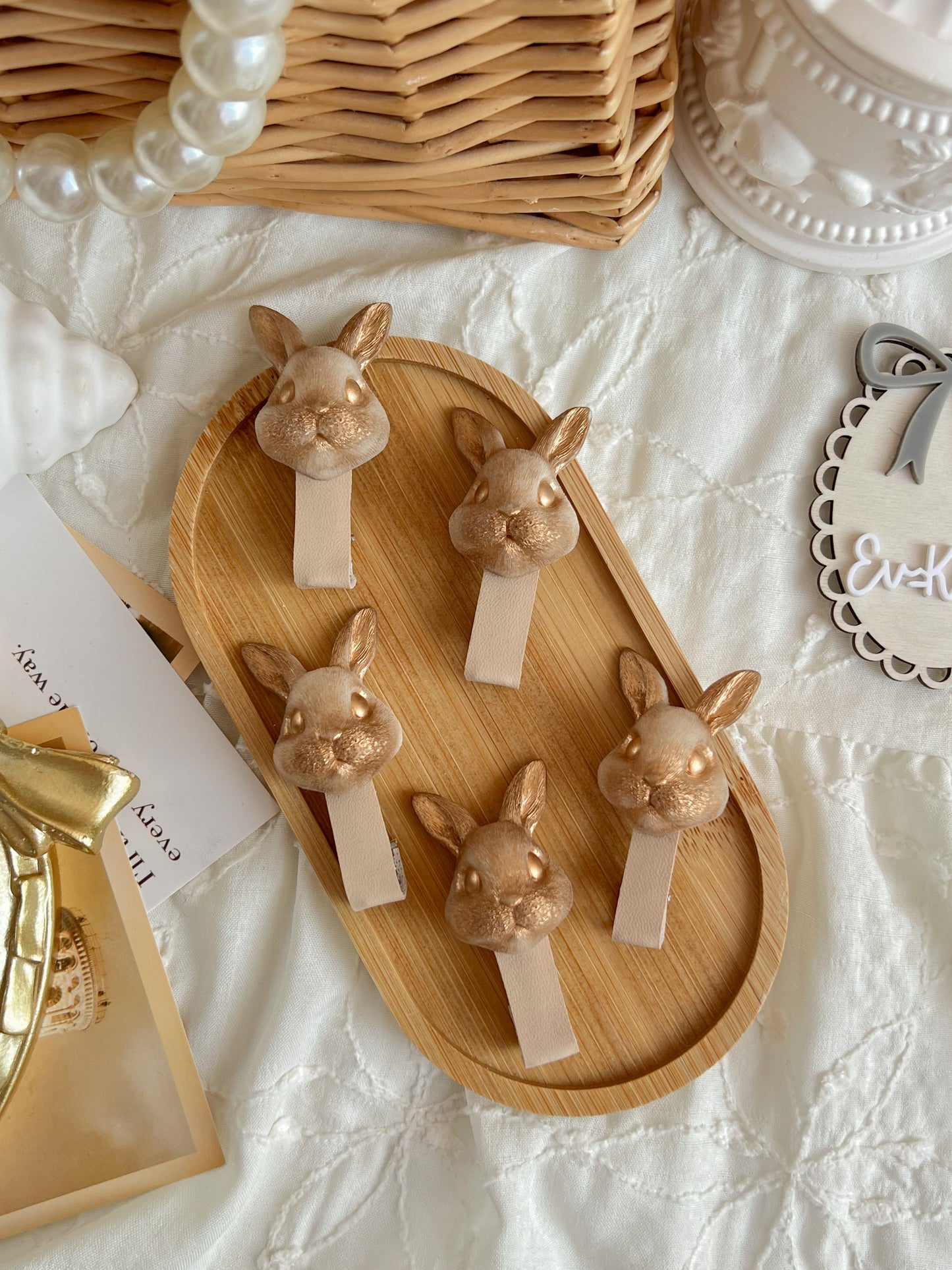 Agrafe 🐰 Bunny Gold & Square