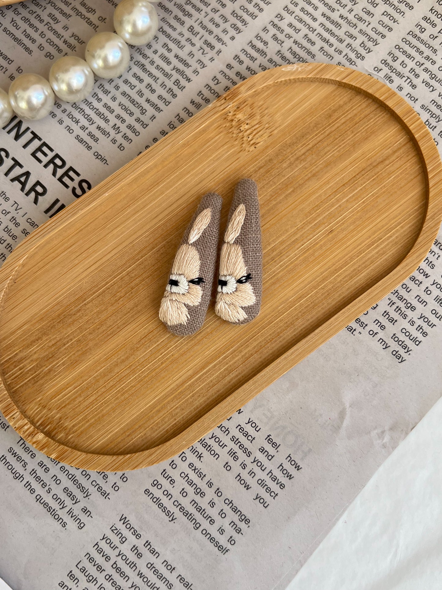 Clamă brodată «Bunny»