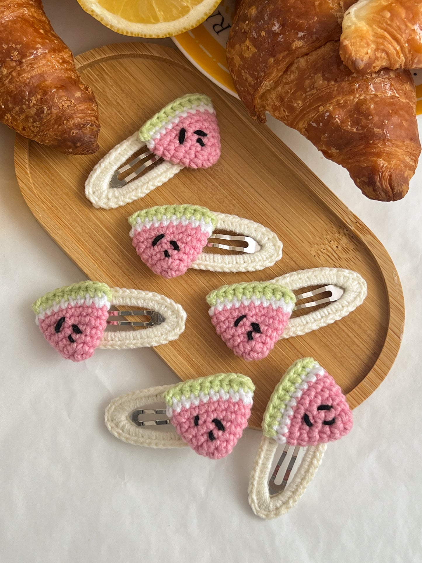 Agrafe Croșetate Strawberry