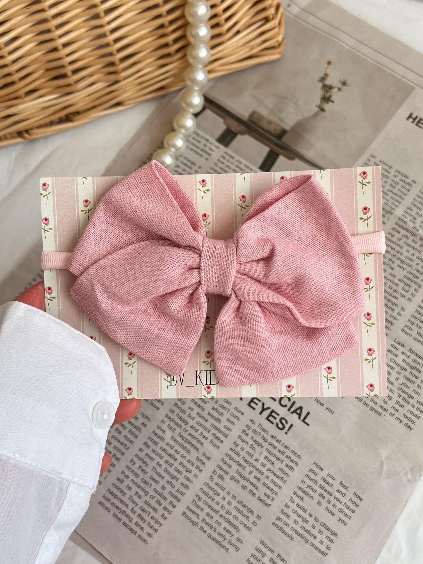 Bentiță pe elastic “Soft Blush”