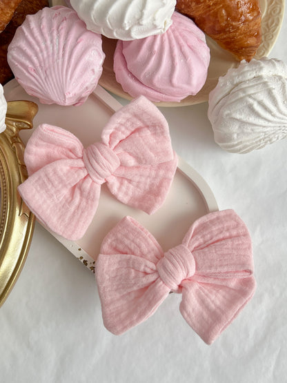 Clama cu Fundita - Pink Muslin
